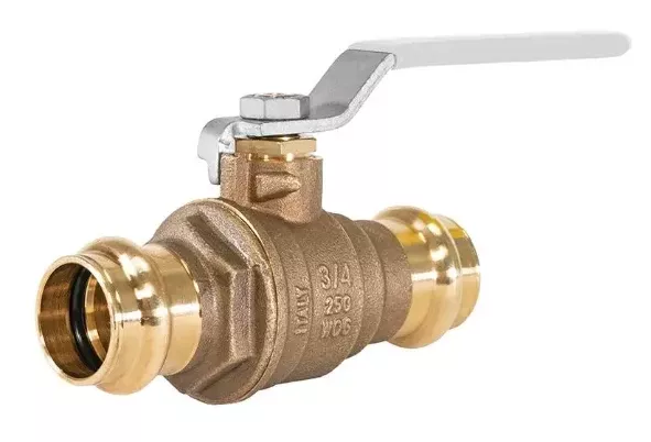 1-1/4" Jomar Valve JP-100G, 2 Piece, Full Port, Press Connection, Dezincification Resistant Brass, 250 WOG Ball Valve