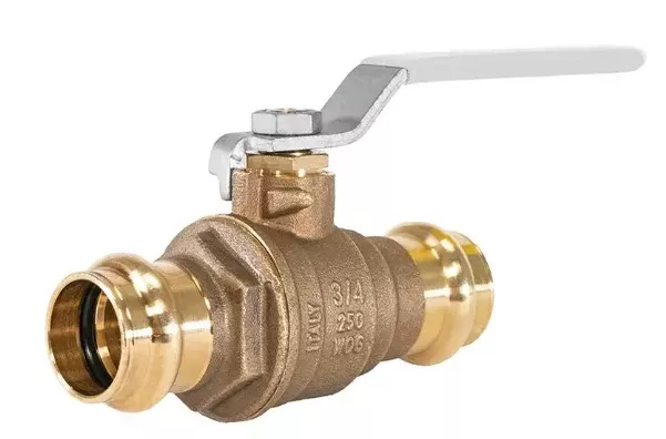 1-1/4" Jomar Valve JP-100SSG, 2 Piece, Full Port, Press Connection, Dezincification Resistant Brass, Stainless Steel Ball & Stem, 250 WOG Ball Valve
