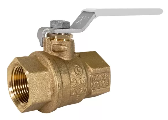 1/2" Jomar Valve T-100CSSG, 2 Piece, Full Port, NPT Threaded, Dezincification Resistant Brass, Stainless Steel Ball & Stem, 600 WOG Ball Valve