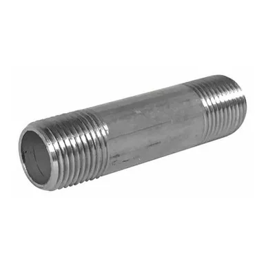 1-2" MNPT x 3" TBE Stainless Steel Pipe Nipple Sch 80, Thread Type: NPTE4BND05