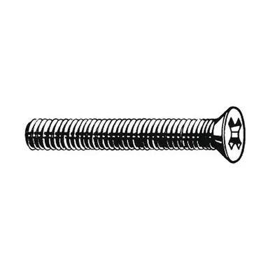 #10-24 x 3-4 in Phillips Flat Machine Screw, Plain Brass, 50 PKU48300.019.0075