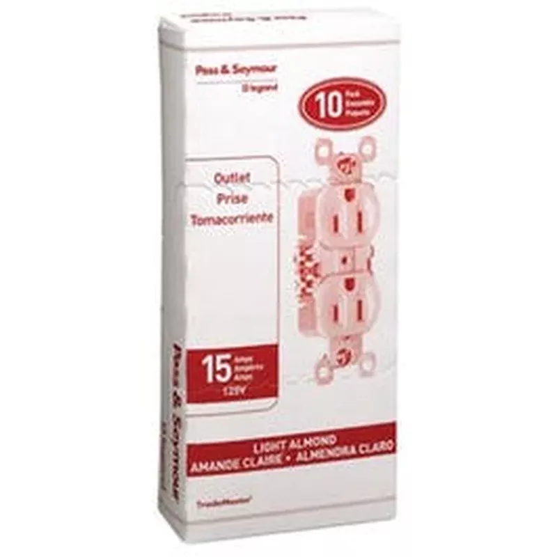 10-Pack 15-Amp 125-Volt Duplex Receptacle Grounding Outlet Almond