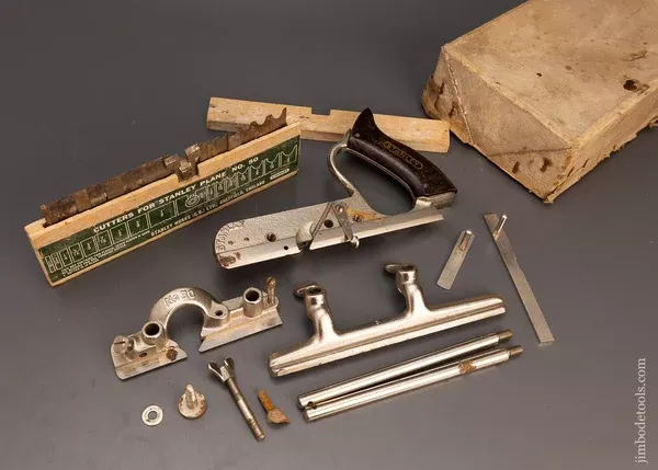 100% Complete Near Mint STANLEY No. 50 Combination Plow Plane in Box -113938