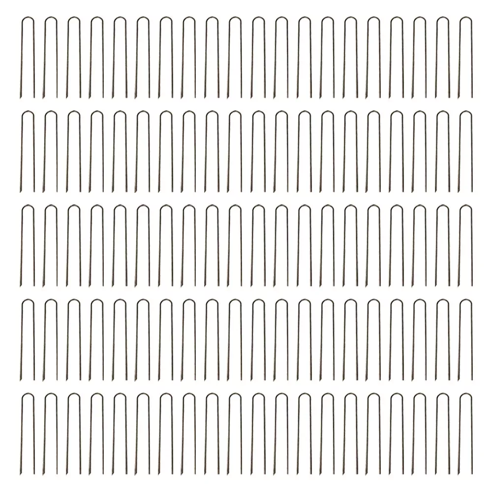100 Pack Fence Anchor 6" Garden Landscape Ground Staples Spikes Stakes Pegs Pins