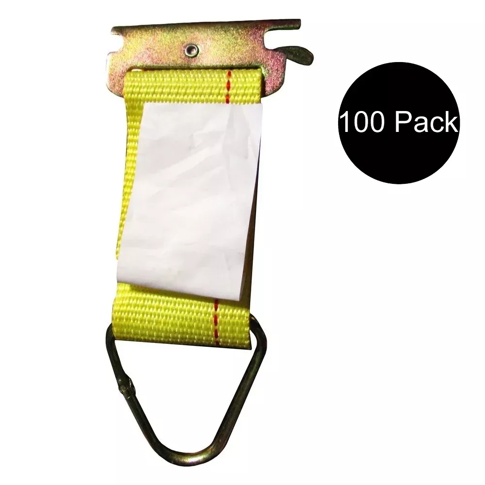 100 pk E Track Fitting Rope Tie Off Enclosed Trailer Cargo Tie Down Strap