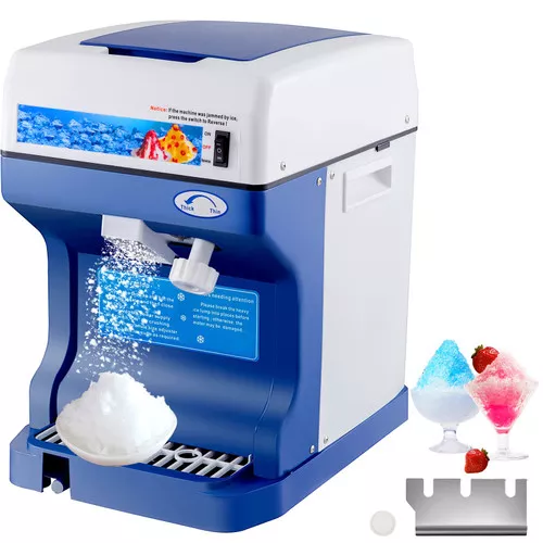 110V Electric Shaved Ice Machine 250W Snow Cone Maker Tabletop w/Adjustable Ice Texture, Ice Shaving Machine 265LBs/hr for Home and Commerical Use
