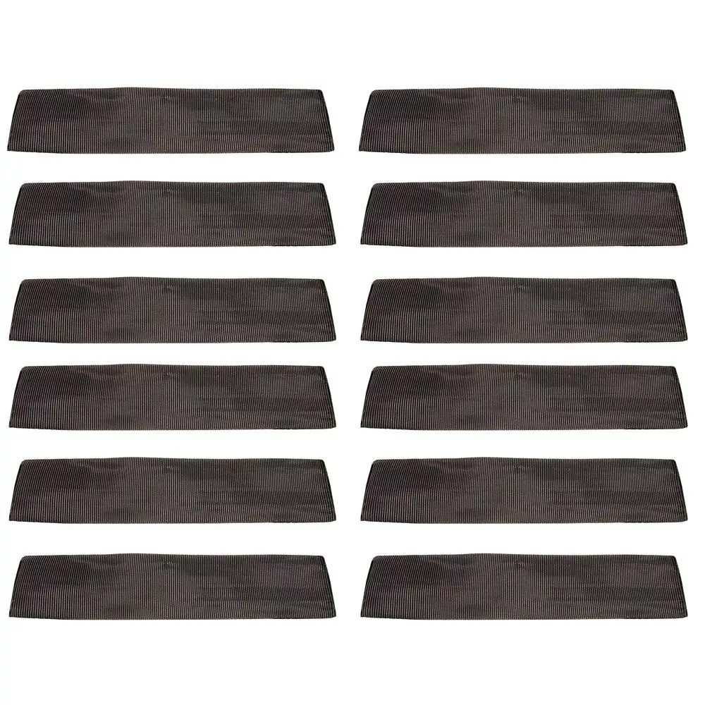 12 Black Cordura 12" Sliding Sleeves Web Protector for 2" Ratchet Tie-Down Strap