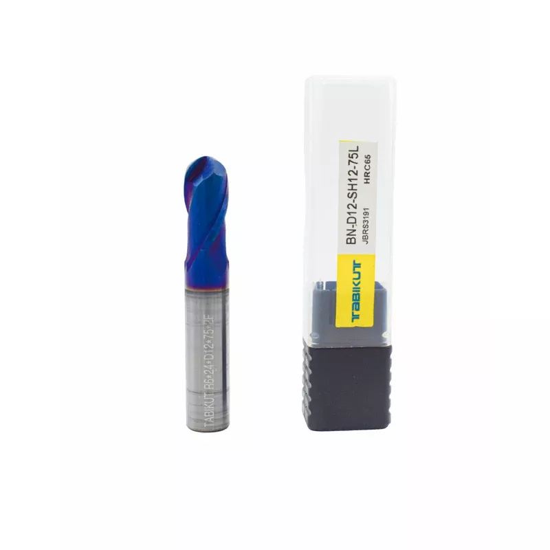 12 mm Carbide ballnose 65 HRC 2 Flutes PACK OF 1