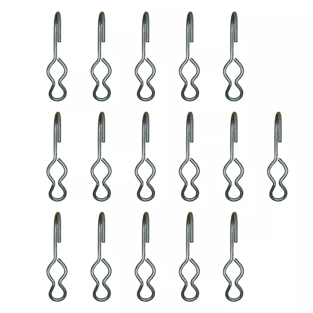 (16) SJ Hooks for Rubber Rope Shock Cord Tarp Hook Strap Tie Down Bungee Cord