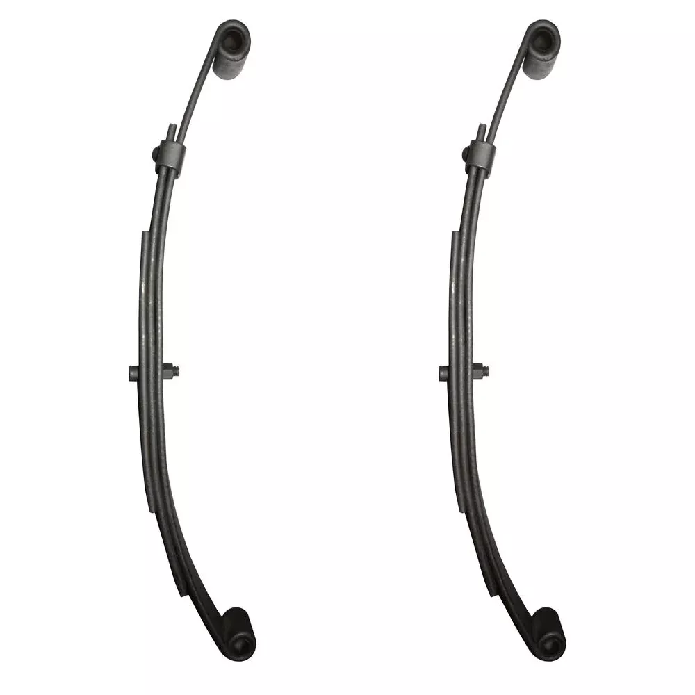 2 Pack Double Eye Trailer Leaf Springs 3 Leaf 20-3/8" Length 1,000 Lb Capacity