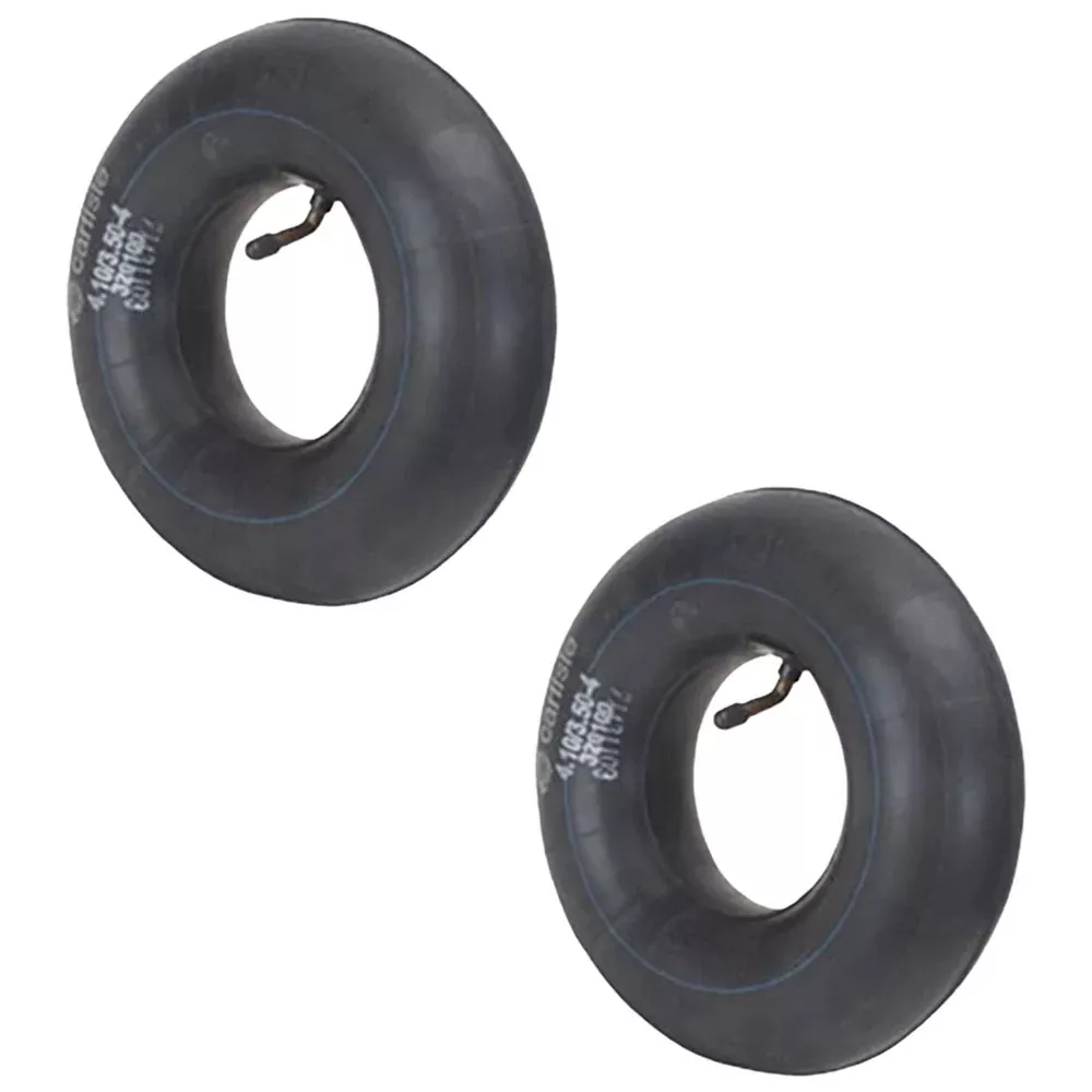 2 TIRE INNER TUBES 4.10x4 3.50x4 TR87 90° Bent Valve Stem Fits Boss Snow Blower