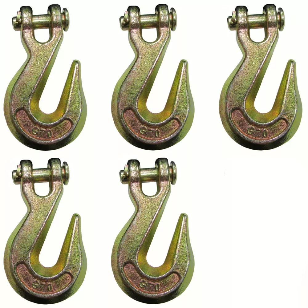 (5) G70 Clevis Grab Hooks 3/8" for Wrecker Tow Chain Flatbed Trailer Tie Down