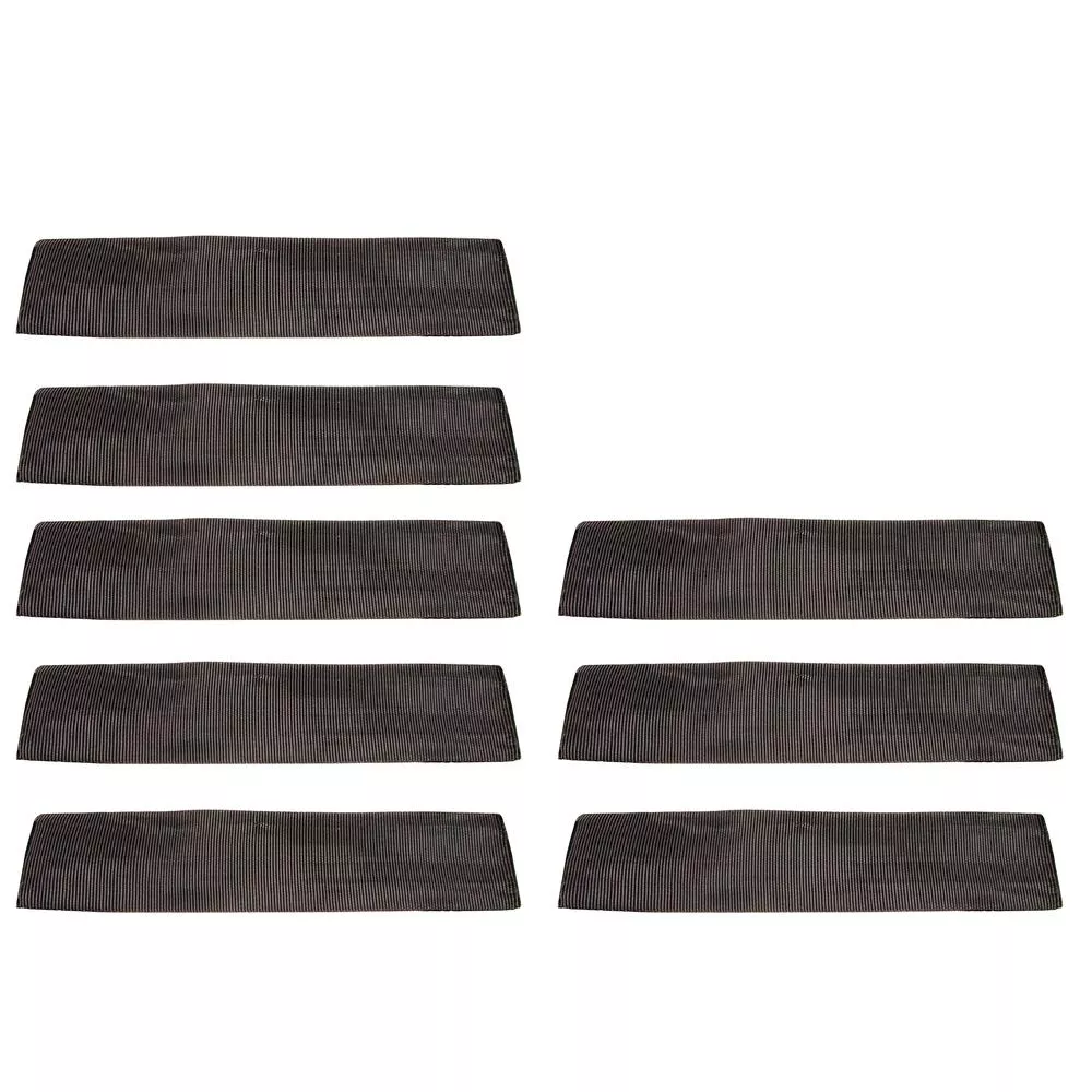 8 12" Black Cordura Sliding Sleeve Web Protection for 2" Ratchet Tie-Down Straps