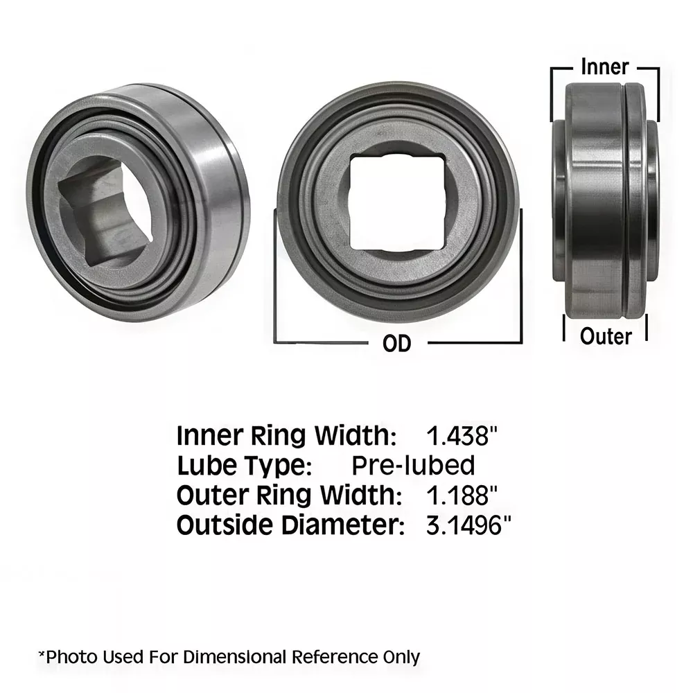 AA14878 Tractor Pre-Lube Cylindrical Disc Bearing Square Bore 9C16 DC208TT8