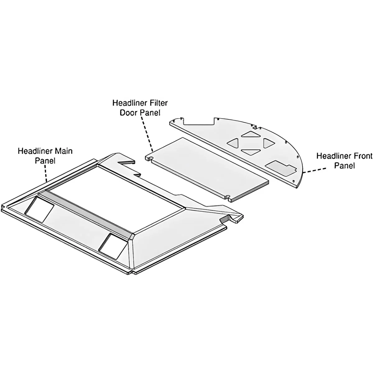 Cab Headliner for John Deere 2350, 2550, 2750, 2950, 2955