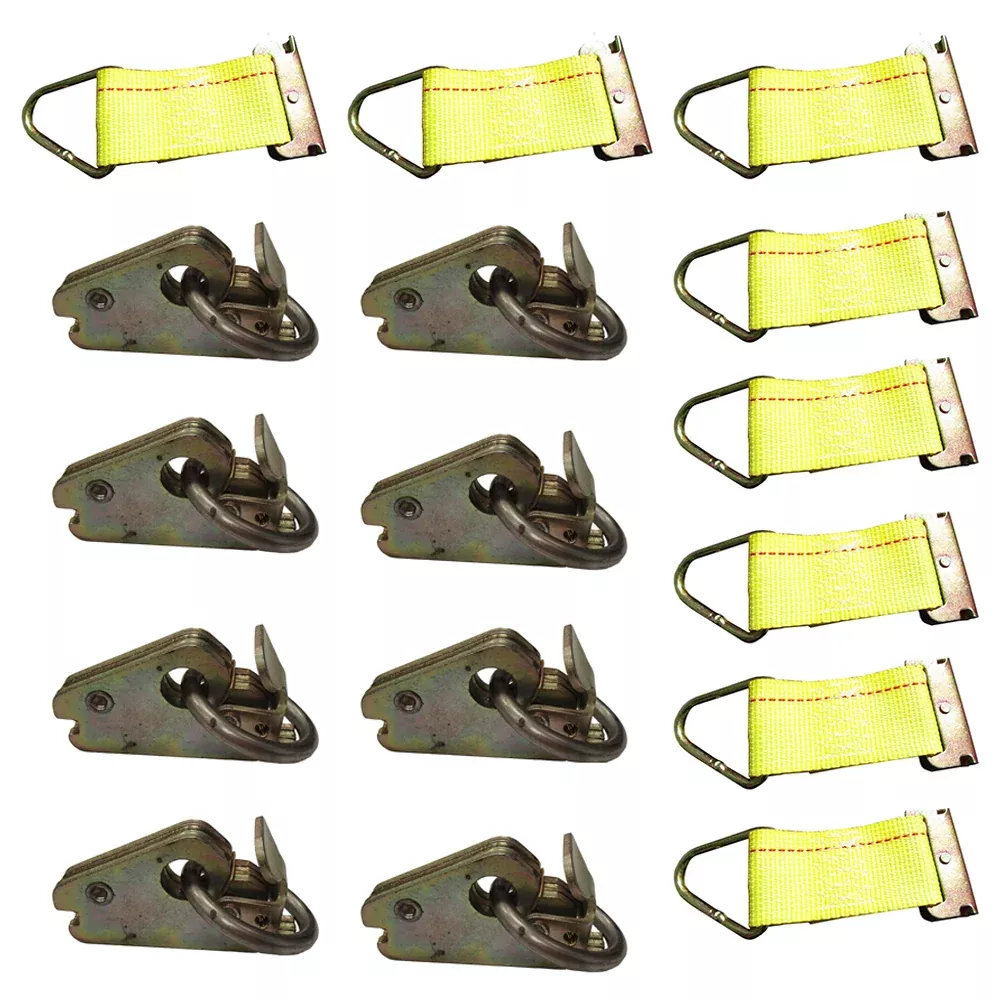 E-Track Tie Down Kit 8 O-Ring Anchors & Rope Offs Tie Down Accessory Bundle