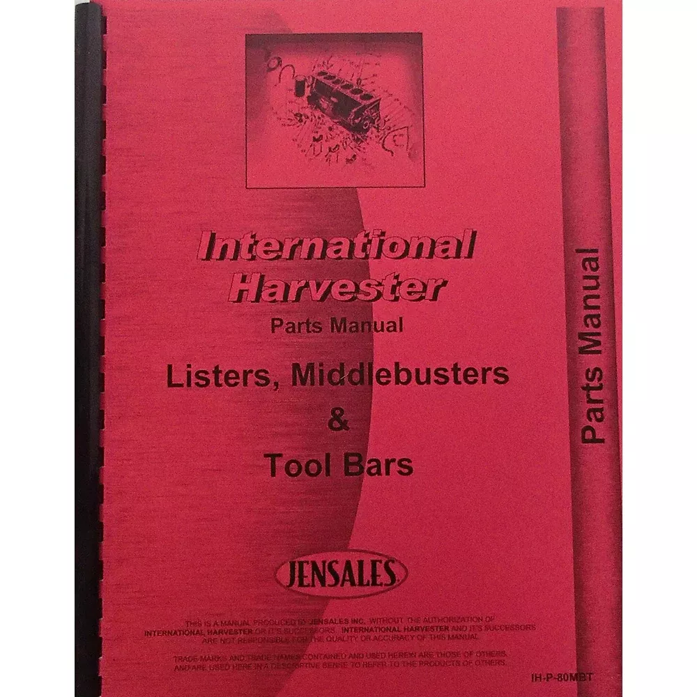 Fits International Harvester 82 Tractor Parts Manual