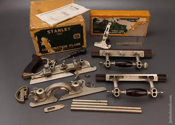 Mint Unused 100% Complete STANLEY No. 55 Combination Plane in Original Box - 111855 - AS OF MAY 29