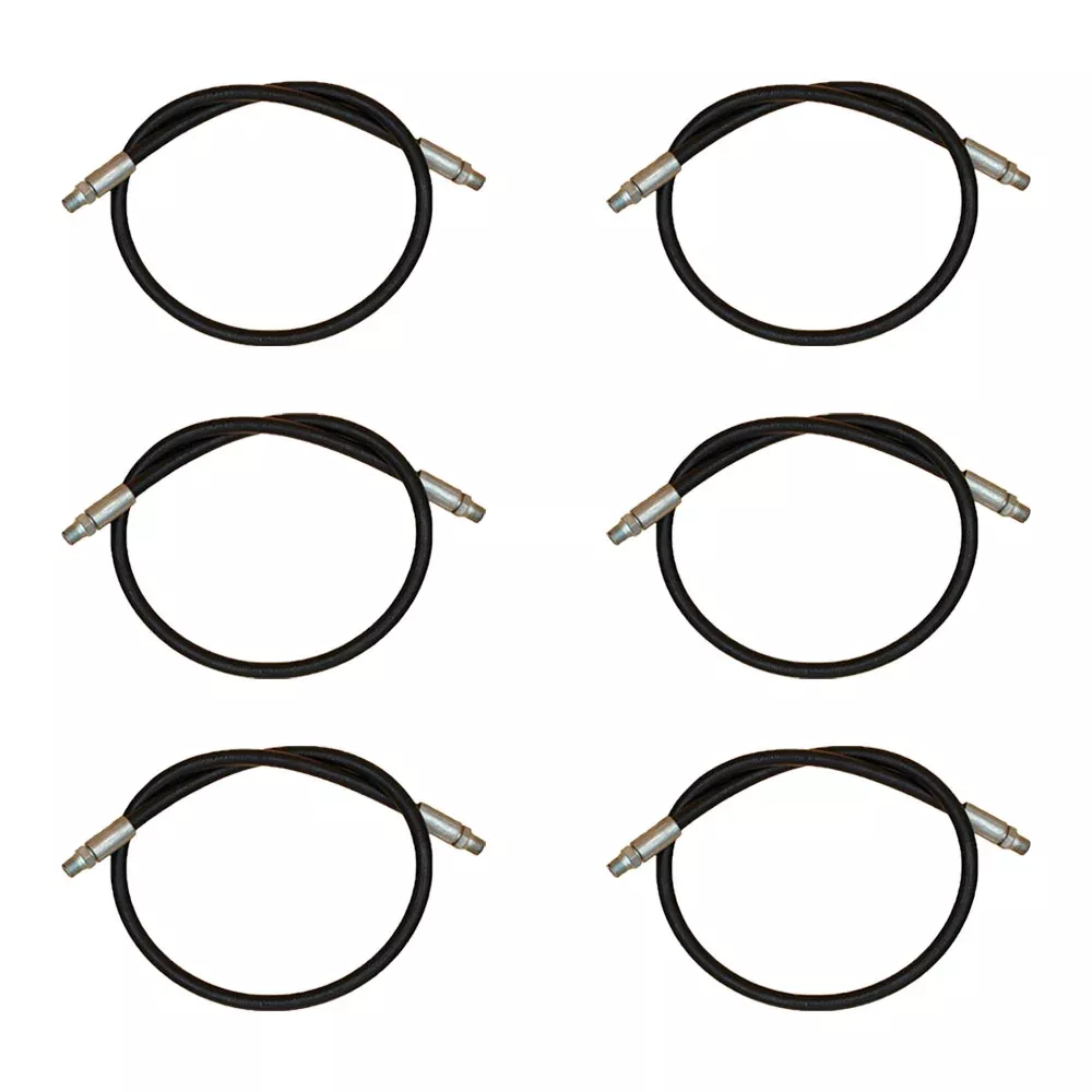 (Pack of 6) High Pressure Hydraulic Hoses Fits Western UniMount Standard