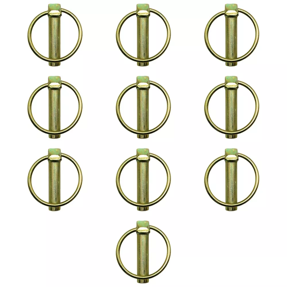 Set of (10) 7/16" Implement Lynch Pins Fits Three-Point Tractor Hitches
