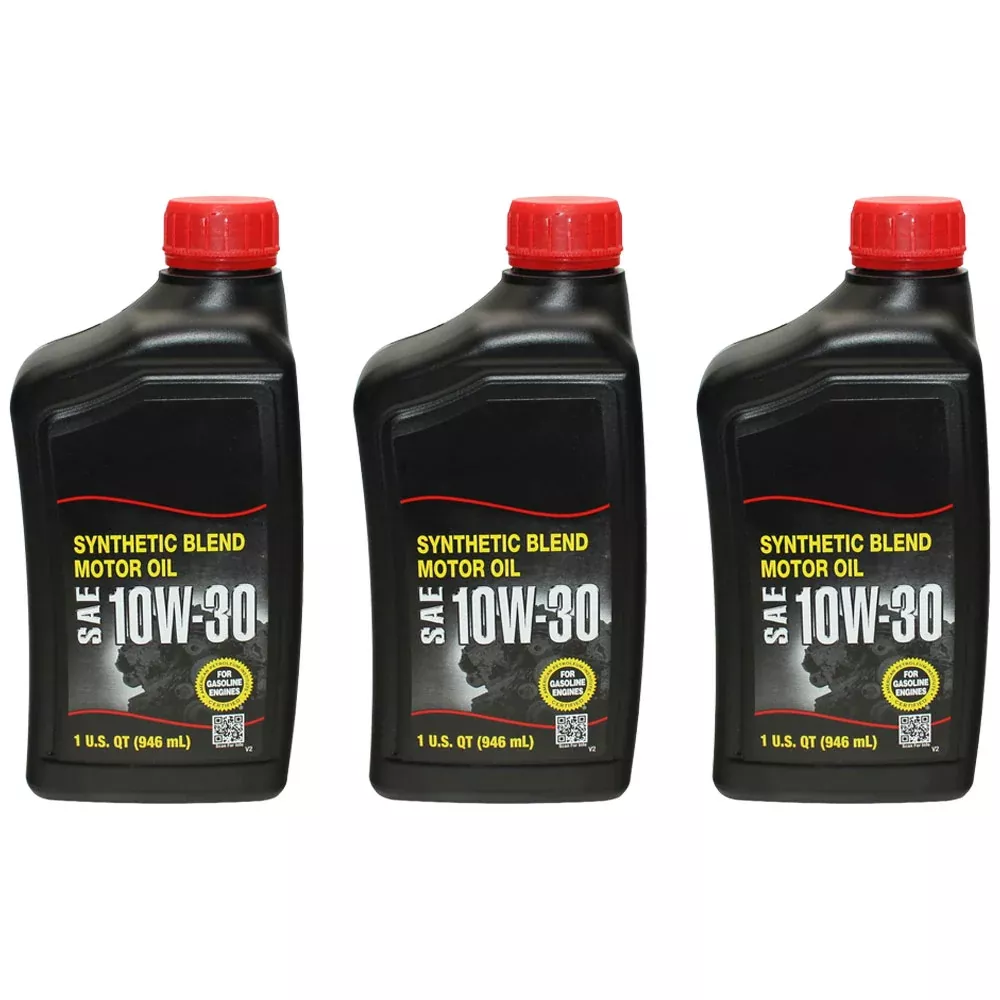 Set of Three 10w/30 4-Cycle Small Engine Motor Oil Quarts