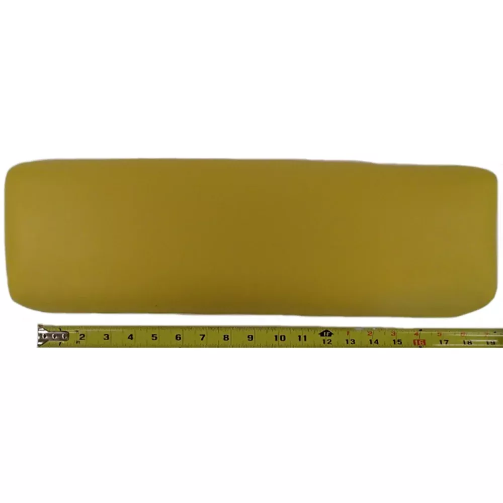 Straight Back Rest Yellow Vinyl Cover 2" Wood Backed Foam Fits John Deere