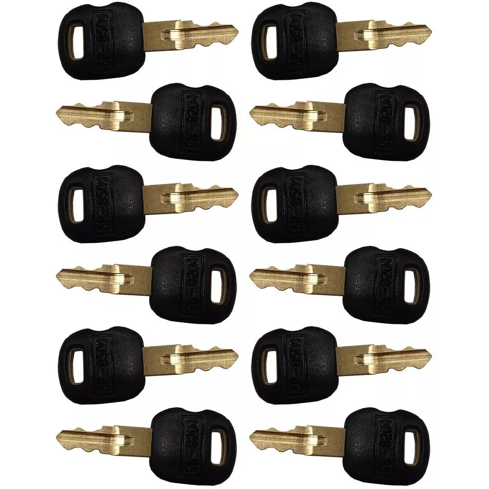 Twelve (12) Old Style 5P8500 Ignition Keys Fits Caterpillar Heavy Equipment
