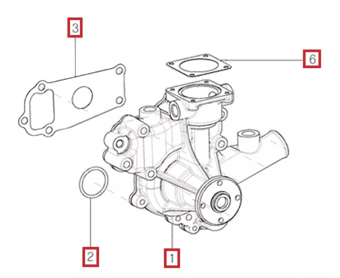 Water Pump for Branson Tractors EA00000275F EA00000275G EA00000275D EA00000275E