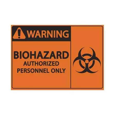 Zing Label, Safety, Black-Orange, 5 in. H, PK2, 1920S 1920S